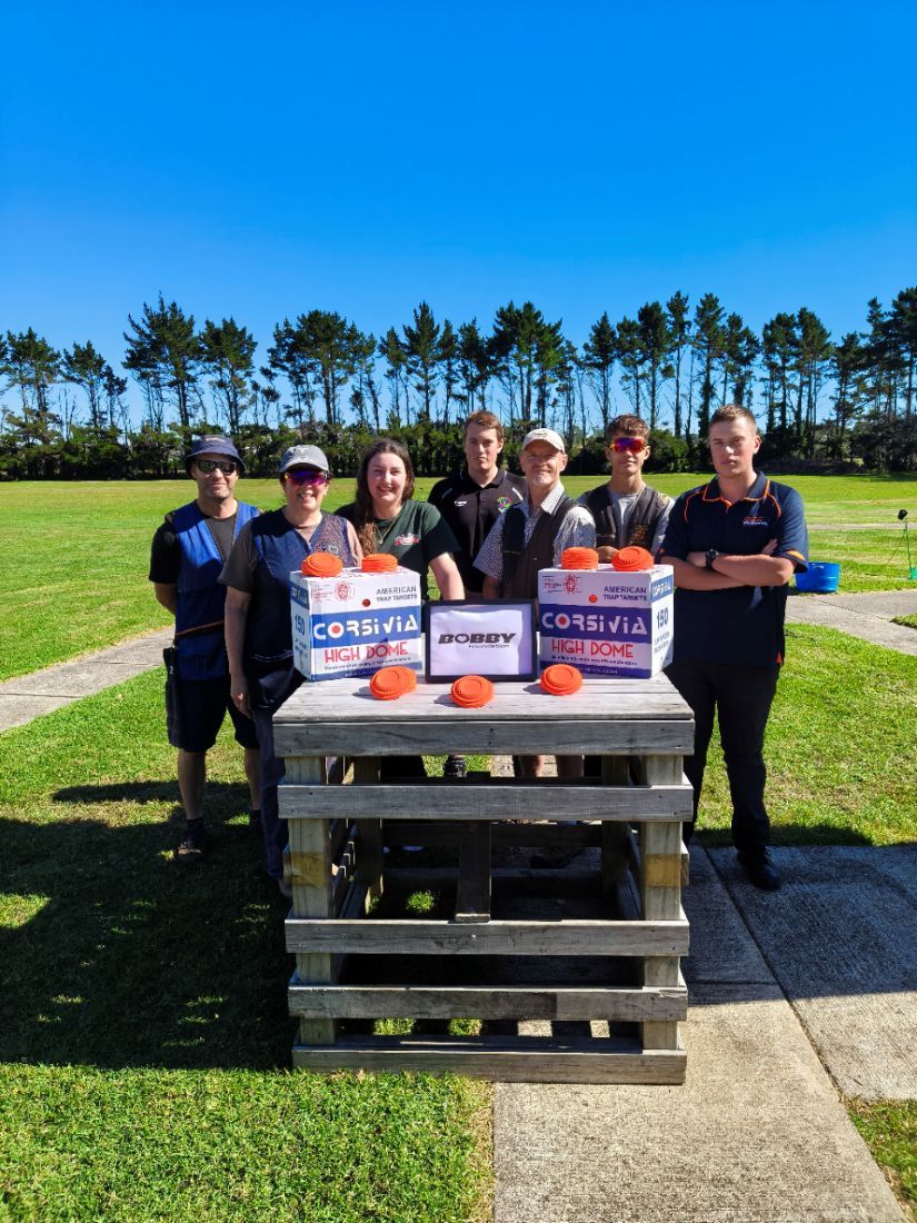 People displaying practice targets